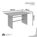 Ver imagem 3 de Conjunto Sala de Jantar Mesa Retangular 140x75cm Tampo Granito Topázio 6 Cadeiras Marselha