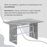 Conjunto Sala de Jantar Mesa Retangular 140x75cm Tampo Granito Topázio 6 Cadeiras Marselha - 8