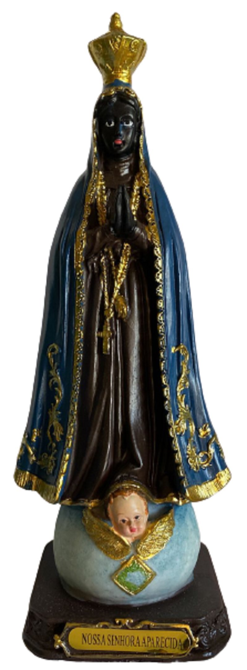 Imagem De Nossa Senhora Aparecida Santa Em Resina 20,5 Cm