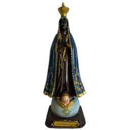 Imagem De Nossa Senhora Aparecida Santa Em Resina 20,5 Cm - 1
