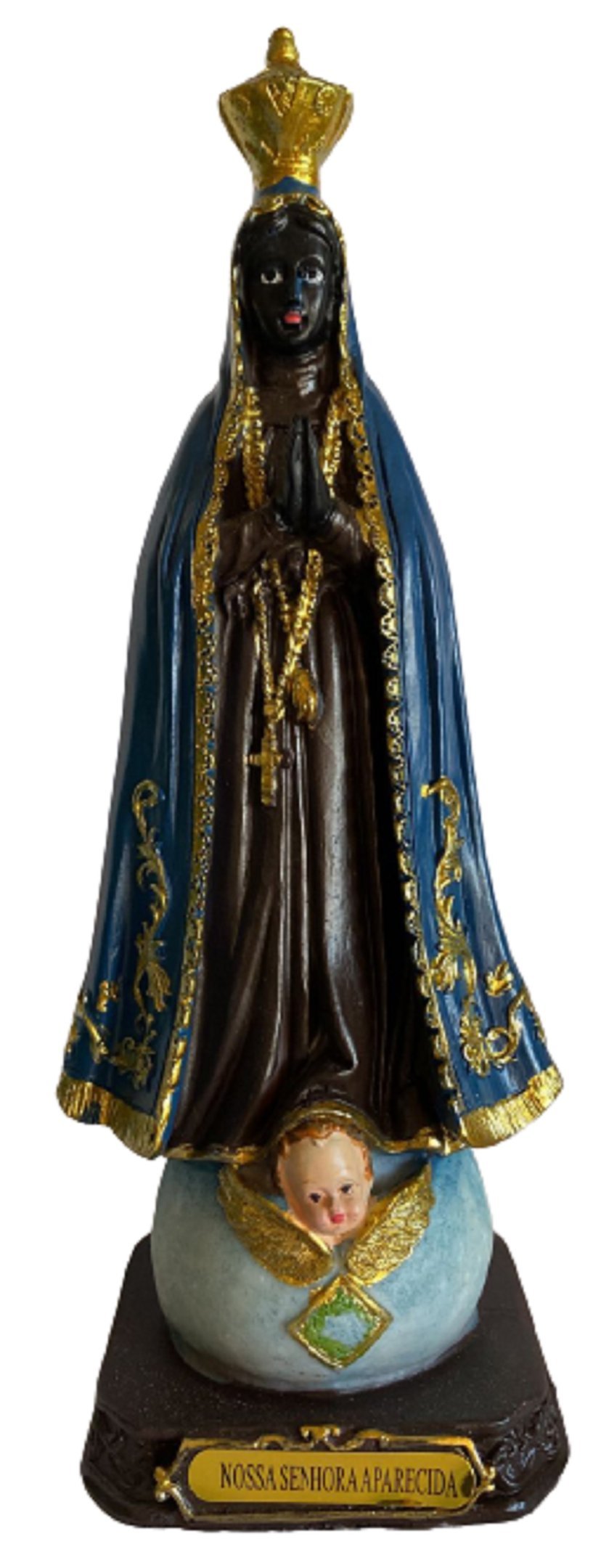 Imagem De Nossa Senhora Aparecida Santa Em Resina 20,5 Cm - 2