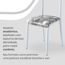 Ver imagem 7 de Conjunto Sala de Jantar Mesa Retangular 140x75cm Tampo Granito Topázio 6 Cadeiras Marselha