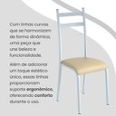 Ver imagem 6 de Conjunto Sala de Jantar Mesa Retangular 140x75cm Tampo Granito Topázio 6 Cadeiras Marselha