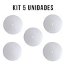 Kit 5 Tampa Canopla Espelho Cego Super Slim Branco Abs 12cm - 1