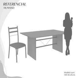 Conjunto Sala de Jantar Mesa Retangular 180x75cm Tampo Granito Topázio 8 Cadeiras Marselha - 5