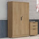 Ver imagem 2 de Armario para Escritorio 2 Portas 161x91 Cm Versatil 1013a Kappesberg Itapua