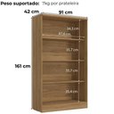 Ver imagem 4 de Armario para Escritorio 2 Portas 161x91 Cm Versatil 1013a Kappesberg Itapua