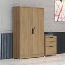 Ver imagem 6 de Armario para Escritorio 2 Portas 161x91 Cm Versatil 1013a Kappesberg Itapua