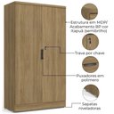 Ver imagem 3 de Armario para Escritorio 2 Portas 161x91 Cm Versatil 1013a Kappesberg Itapua