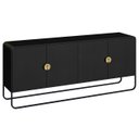 Ver imagem 2 de Buffet Aparador Sala 180cm 4 Portas Mario Preto/nero A10 - Mpozenato