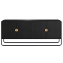 Ver imagem 6 de Buffet Aparador Sala 180cm 4 Portas Mario Preto/nero A10 - Mpozenato