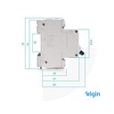 Ver imagem 4 de Mini Disjuntor Monopolar Curva C Mcb 3KA 1 Polo 25A Bivolt para Cargas Indutivas Elgin