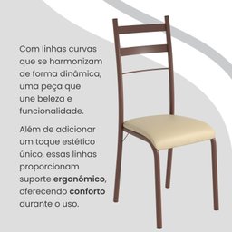 Conjunto Sala de Jantar Mesa Retangular 180x75cm Tampo Granito Topázio 8 Cadeiras Marselha - 6