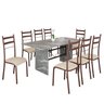 Conjunto Sala de Jantar Mesa Retangular 180x75cm Tampo Granito Topázio 8 Cadeiras Marselha - 2