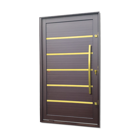 Porta Pivot.Alumínio Lamb.Premium c/Pux.D.Elite Marrom Gold 240x120 Brimak
