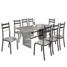 Conjunto Sala de Jantar Mesa Retangular 180x75cm Tampo Granito Topázio 8 Cadeiras Marselha - 2