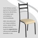 Ver imagem 6 de Conjunto Sala de Jantar Mesa Retangular 180x75cm Tampo Granito Topázio 8 Cadeiras Marselha