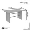 Conjunto Sala de Jantar Mesa Retangular 180x75cm Tampo Granito Topázio 8 Cadeiras Marselha - 3