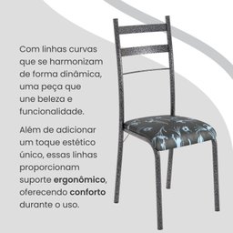 Conjunto Sala de Jantar Mesa Retangular 180x75cm Tampo Granito Topázio 8 Cadeiras Marselha - 6