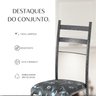 Conjunto Sala de Jantar Mesa Retangular 180x75cm Tampo Granito Topázio 8 Cadeiras Marselha - 10