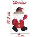 Ver imagem 2 de Kit 12 Enfeites Árvore de Natal Pendente Papai Noel 14,5cm