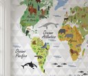 Ver imagem 2 de Papel de parede mapa mundi infantil para quarto de bebê M² PP86