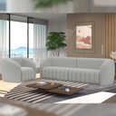 Ver imagem 2 de Sofá 4 Lugares para Sala 252cm Lazio M03 Veludo Creme - Lyam Decor