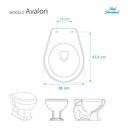 Ver imagem 3 de Assento Sanitário Laqueado Soft Close Avalon Cinza Quartzo (cinza Escuro) para Vaso Ideal Standard
