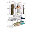 Ver imagem 6 de Roupeiro Guarda Roupa Organizador De Roupa Cabideiro Azul