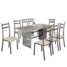 Conjunto Sala de Jantar Mesa Retangular 180x75cm Tampo Granito Topázio 8 Cadeiras Marselha - 2