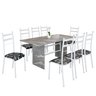Conjunto Sala de Jantar Mesa Retangular 180x75cm Tampo Granito Topázio 8 Cadeiras Marselha - 2