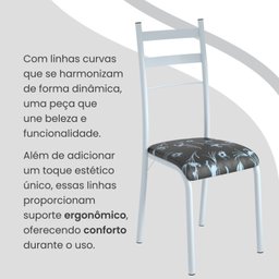 Conjunto Sala de Jantar Mesa Retangular 180x75cm Tampo Granito Topázio 8 Cadeiras Marselha - 6