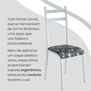 Ver imagem 6 de Conjunto Sala de Jantar Mesa Retangular 180x75cm Tampo Granito Topázio 8 Cadeiras Marselha