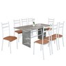 Conjunto Sala de Jantar Mesa Retangular 180x75cm Tampo Granito Topázio 8 Cadeiras Marselha - 2