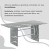 Conjunto Sala de Jantar Mesa Retangular 180x75cm Tampo Granito Topázio 8 Cadeiras Marselha - 8