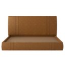 Ver imagem 4 de Cama King Flutuante com Cabeceira 195cm Lyra Sintético Camel S05 - Mpozenato