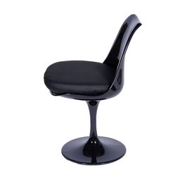 Cadeira Tulipa Saarinen Sem Braço Preta Preto - 3 Cadeira Tulipa Saarinen Sem Braço Preta Preto - 3