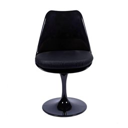 Cadeira Tulipa Saarinen Sem Braço Preta Preto - 1 Cadeira Tulipa Saarinen Sem Braço Preta Preto - 1