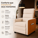 Ver imagem 6 de Poltrona do Papai Reclinável Imperatriz Bege Conforto Premium