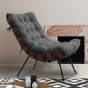 Ver imagem 2 de KIT COM 2 POLTRONAS COSTELA-SUEDE CINZA
