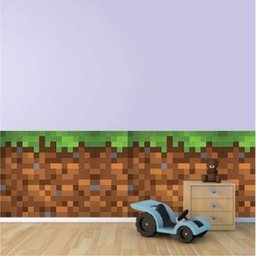 Adesivo Decorativo Minecraft para Parede Porta Quarto 1 x 1m Fama Adesivos Mincraft Parede - 3