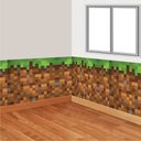 Ver imagem 1 de Adesivo Decorativo Minecraft para Parede Porta Quarto 1 x 1m Fama Adesivos Mincraft Parede