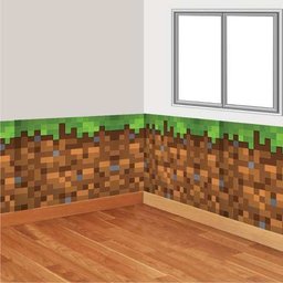 Adesivo Decorativo Minecraft para Parede Porta Quarto 1 x 1m Fama Adesivos Mincraft Parede - 1