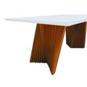 Ver imagem 4 de Conjunto de Jantar Gus 8 Lugares Tampo em MDF com Cadeiras Lyon Amêndoa Assento Linho Bege 180cm