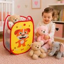 Ver imagem 5 de Cesto Infantil Multiuso Dobravel Organizador Brinquedos Quarto Roupa Suja Multiuso Telado Saco Lavan
