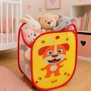 Ver imagem 6 de Cesto Infantil Multiuso Dobravel Organizador Brinquedos Quarto Roupa Suja Multiuso Telado Saco Lavan