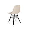 Mesa de Jantar Redonda Talia Amadeirada Preta 100cm com 2 Cadeiras Eames Eiffel Base Preta - Nude - 5