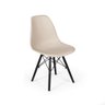Mesa de Jantar Redonda Talia Amadeirada Preta 100cm com 2 Cadeiras Eames Eiffel Base Preta - Nude - 3