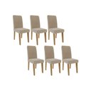 Ver imagem 1 de Kit 6 Cadeiras Sala Jantar Taís 6 Un Savana Nature Suede Nude Bege Cimol