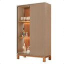 Ver imagem 3 de Cristaleira 2 Portas com Led Interno Jace Cinza Caemmun